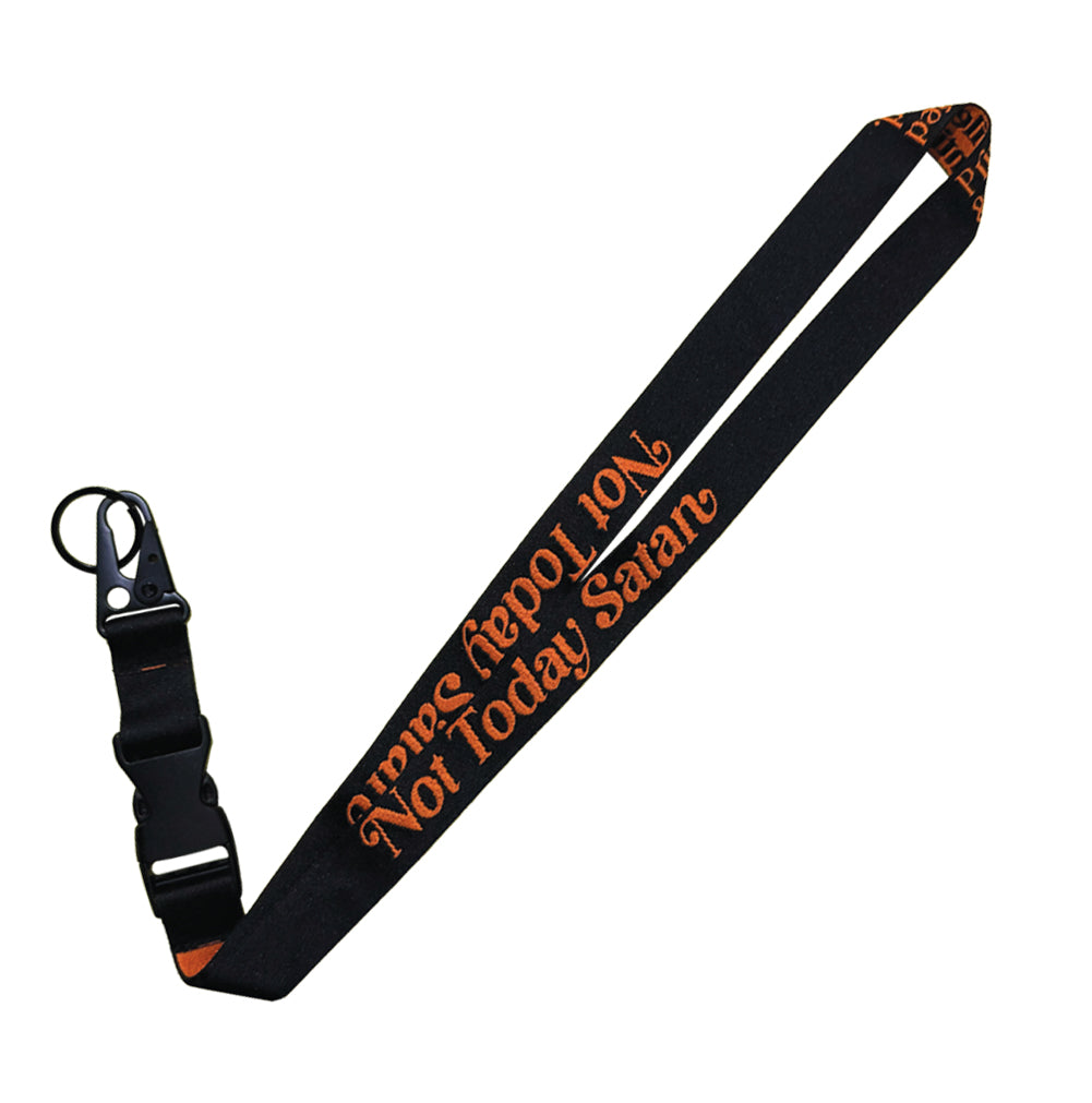 Not Today Satan Lanyard