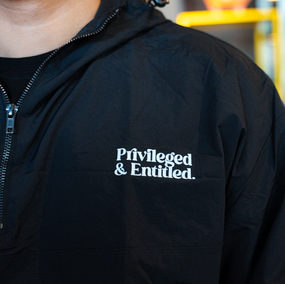 Privileged & Entitled Black Anorak Jacket