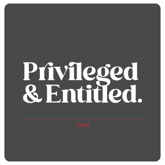 Privileged & Entitled Logo Decal