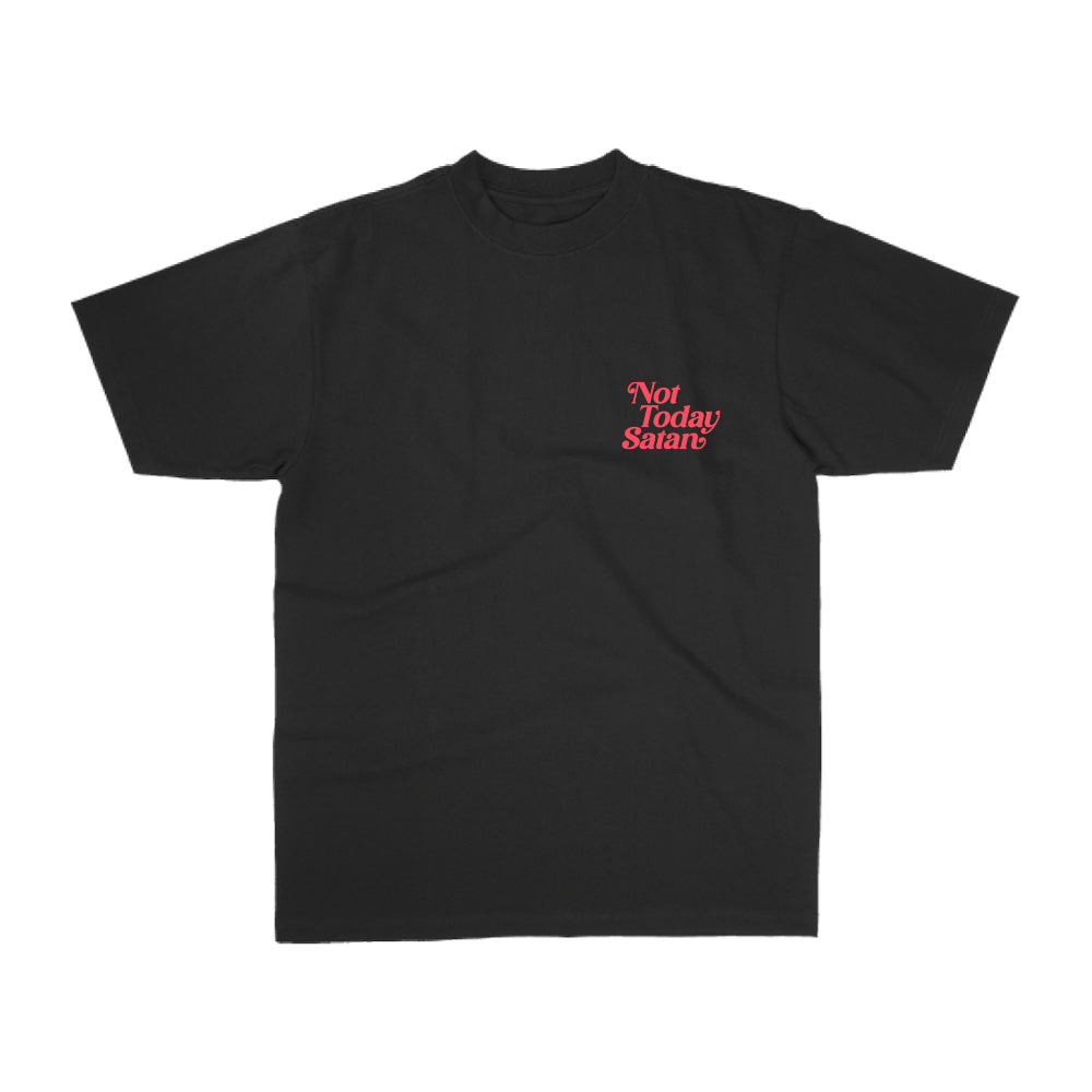 Not Today Satan T-Shirt Black/Infrared