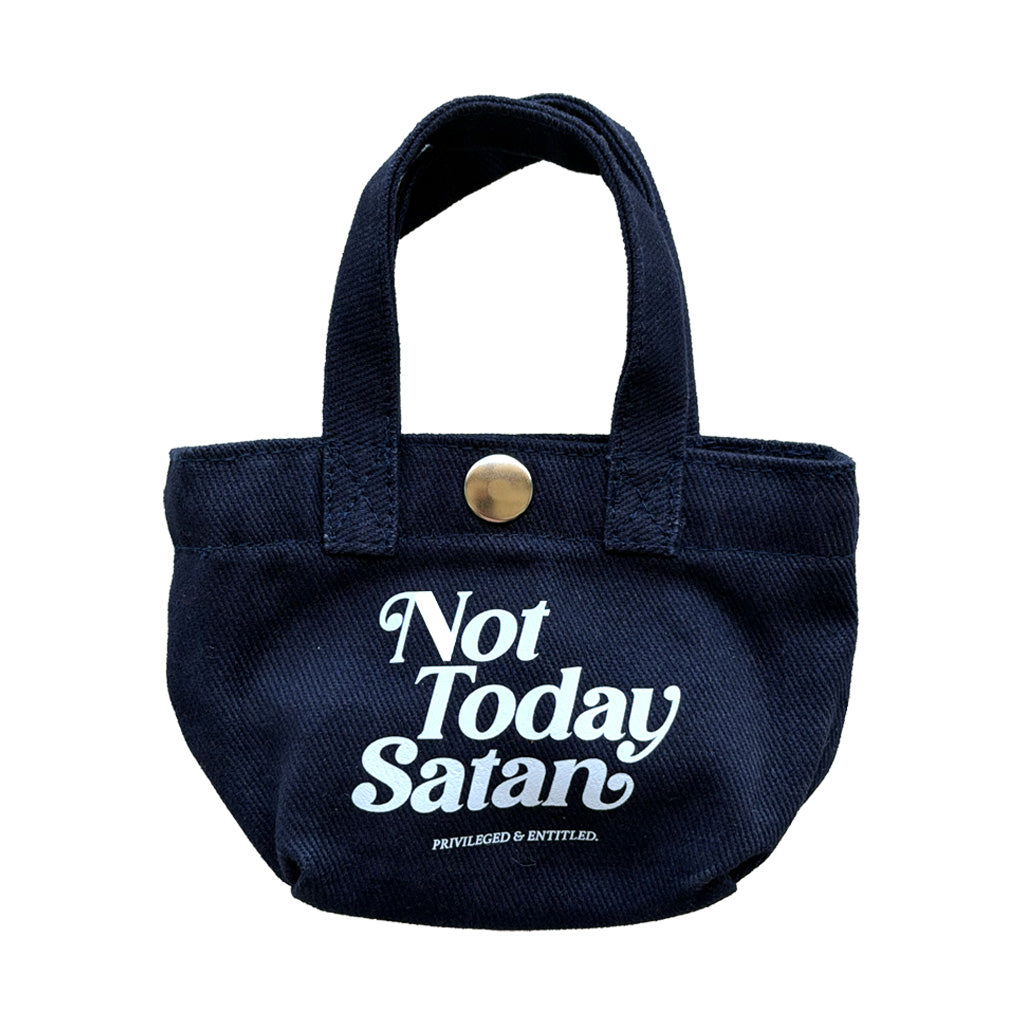 P&E "Not Today Satan" Mini Tote Bag - Navy Blue