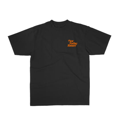 Not Today Satan T-Shirt Black/Orange