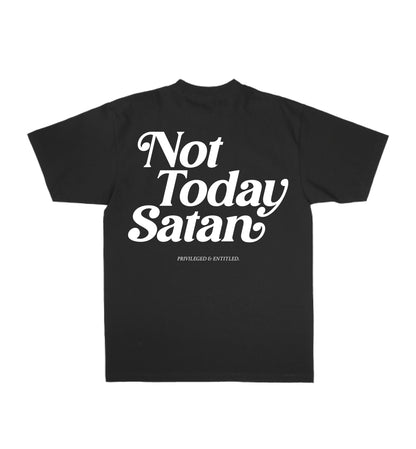 Not Today Satan T-Shirt Black/White