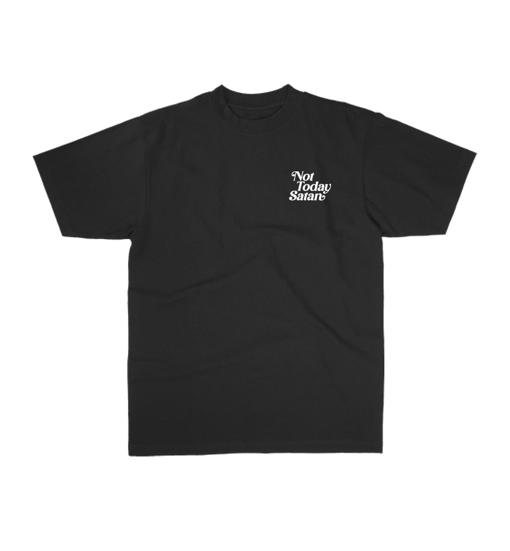 Not Today Satan T-Shirt Black/White