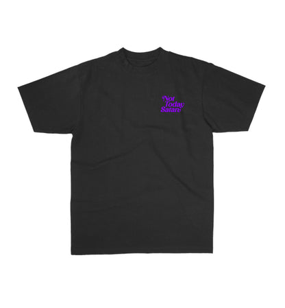 Not Today Satan T-Shirt Black/Purple
