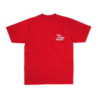 Not Today Satan T-Shirt Red/White