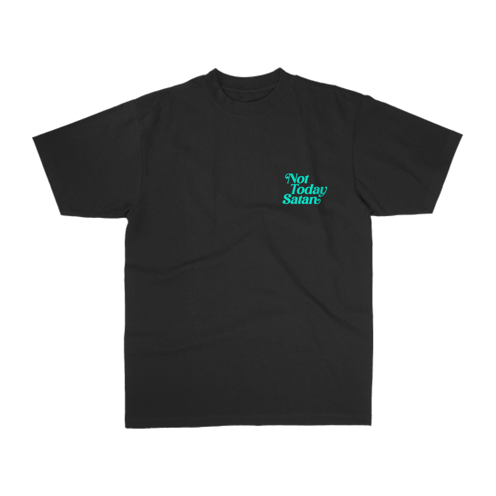 Not Today Satan T-Shirt Black/Tiffany