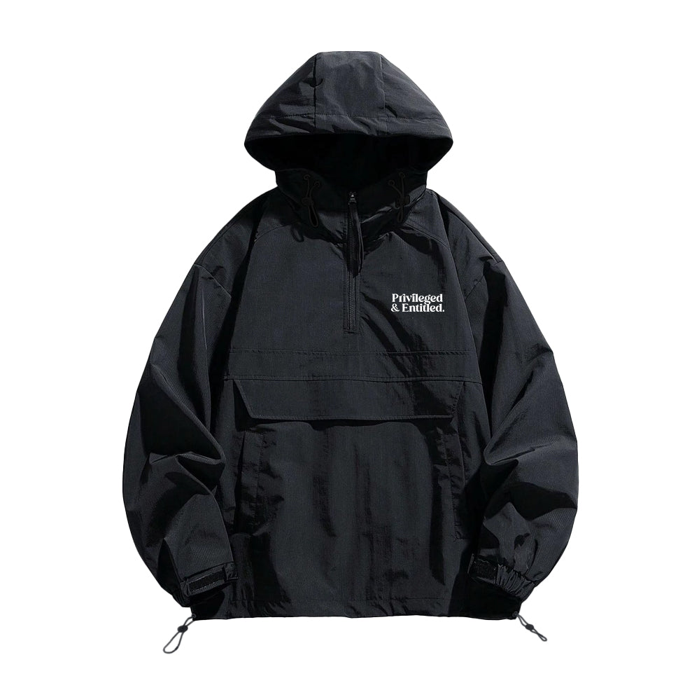 Privileged & Entitled Black Anorak Jacket