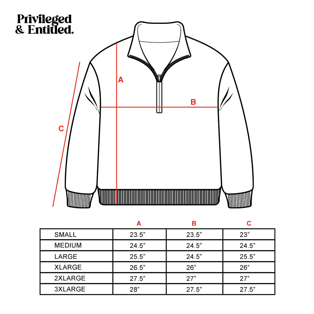 Privileged & Entitled Quarter Zip Jacket - Dark Green