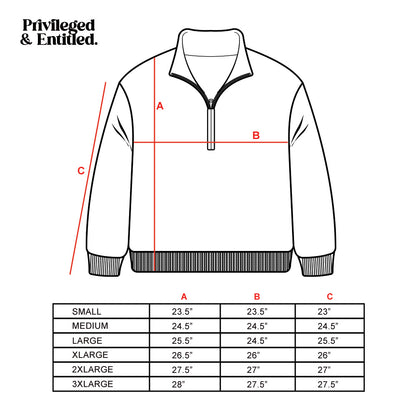 Privileged & Entitled Quarter Zip Jacket - Dark Green